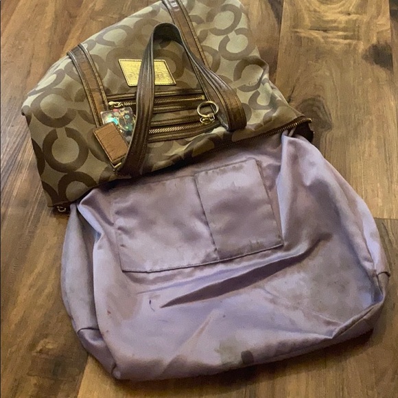 Coach poppy gold tote bag - Coach purse - Picture 12 of 16